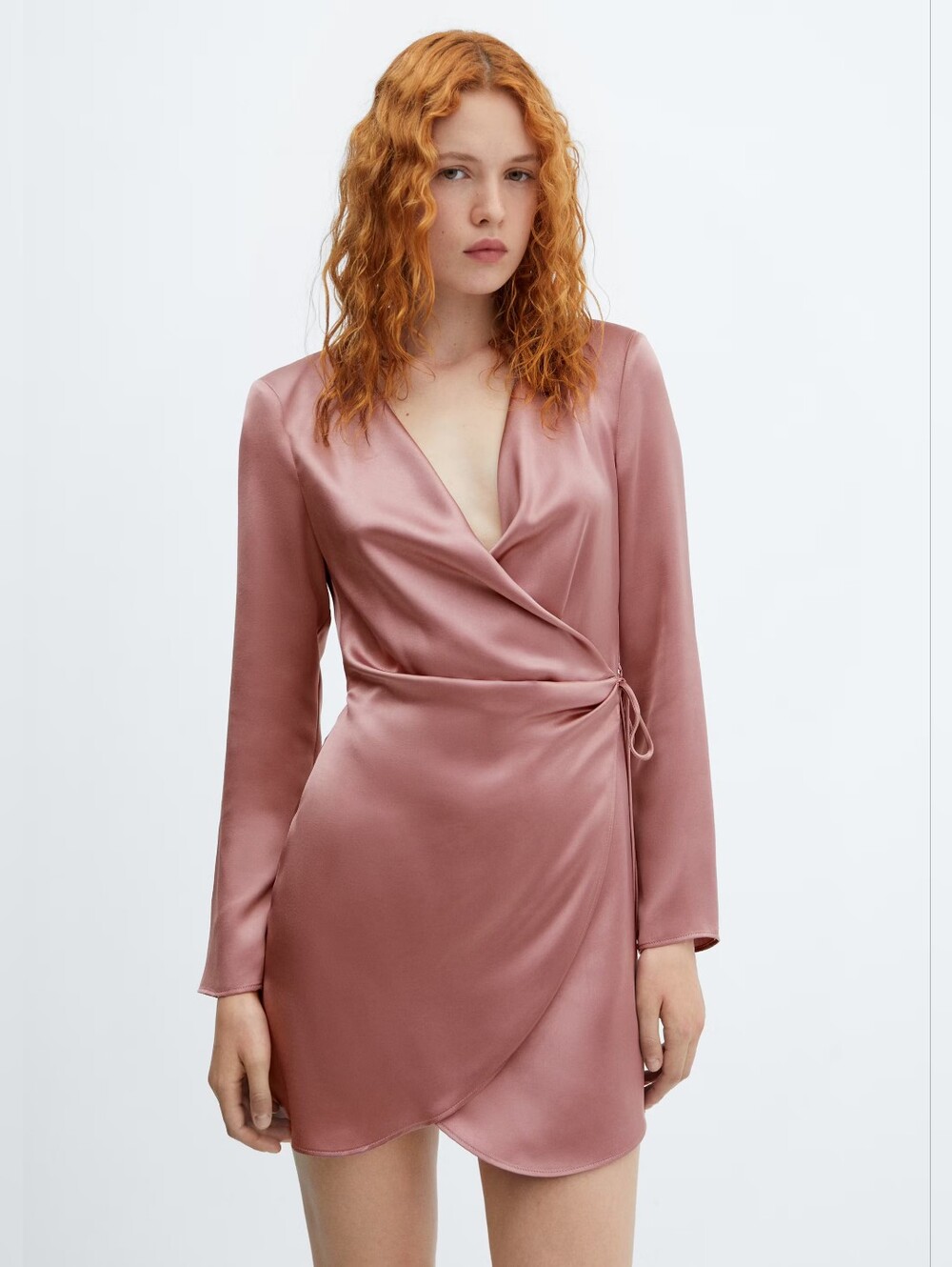 Mango Wrapped Satin Dress - US/M